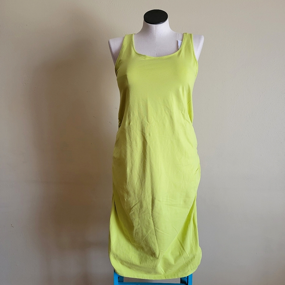 Sleeveless Tshirt Dress- Lime - Isabel Maternity
